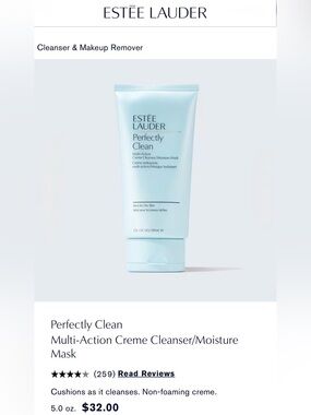 Estee Lauder Perfectly Clean Creme Cleanser in Light Blue